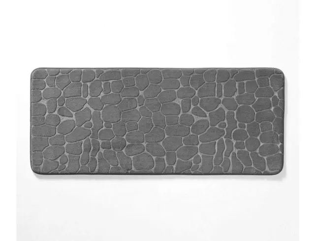 Πατάκι Μπάνιου Ricochet Douceur d'intérieur με memory foam και διαστάσεις 50x120cm - Charcoal Grey 1802097 2