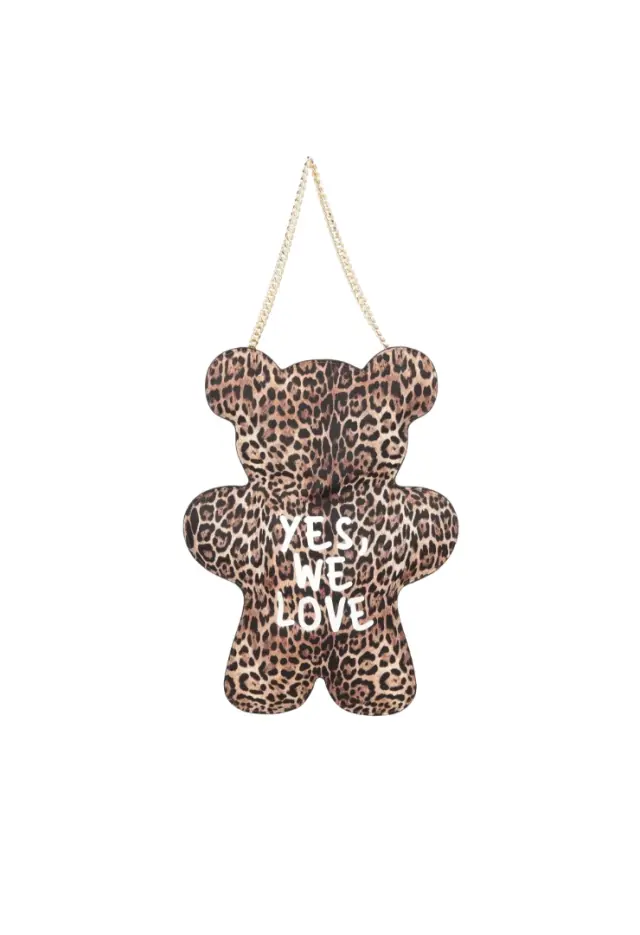 LE PANDORINE - Bubi shoulder bag in the shape of a teddy bear in speckled color