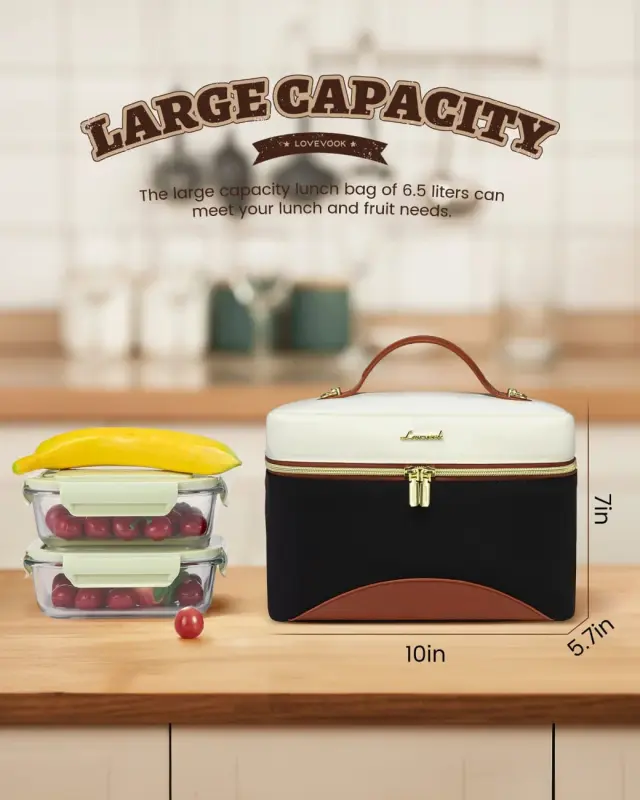 Lunch Bag Ισοθερμική τσάντα Lovevook UB3225 beige/black - One Size 2