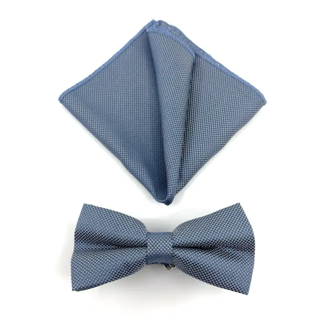 Blue Polo Παπιγιόν Τύπου Oxford Σετ με Μαντήλι
