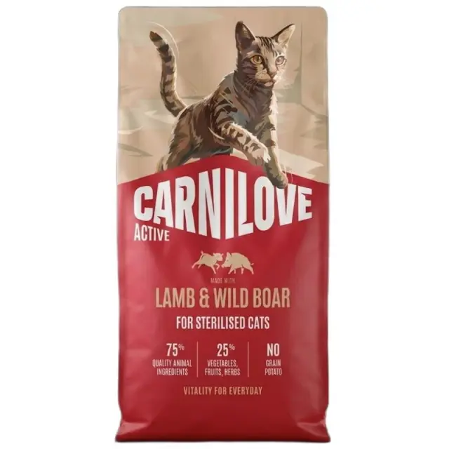 Carnilove Grain Free Cat Adult Active Sterilised Lamb & Wild Boar 6Kg Μονόχρωμο