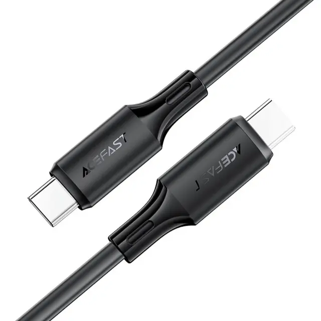 Καλώδιο Σύνδεσης Acefast C17-03 USB-C σε USB-C PD60W 3A Fast Charge USB2.0 Silicon Μαύρο 1.2m.