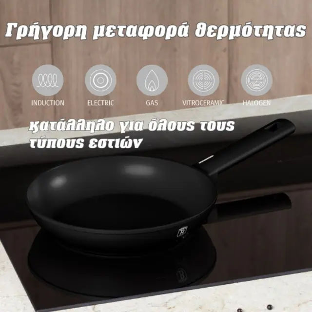 Τηγάνι με Αντικολλητική Επίστρωση Titan 24εκ. Berlinger Haus BH-8170 3