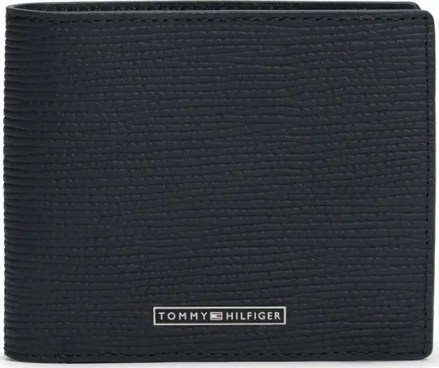Tommy Hilfiger Ανδρικό Μικρό Πορτοφόλι TH Business Saffiano CC & Coin Σκούρο Μπλε