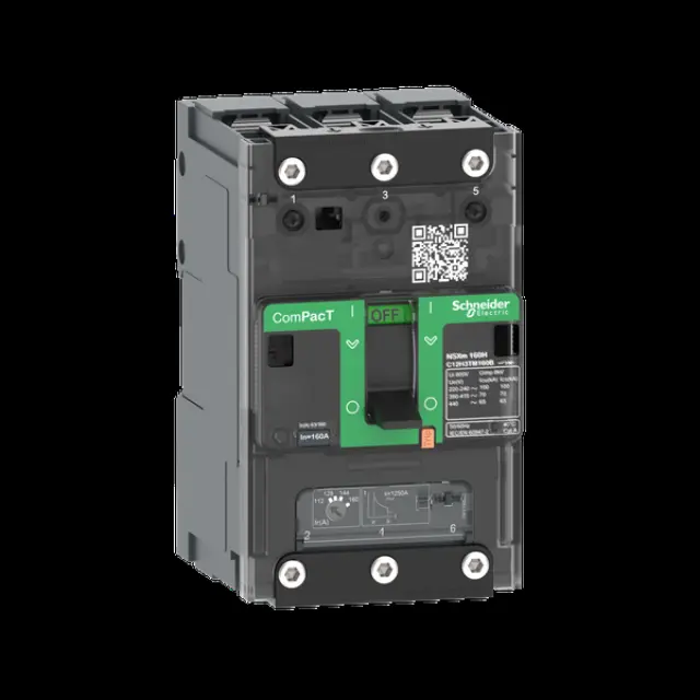 Circuit Breaker ComPact NSXm NSXm160F, 3P, 125A