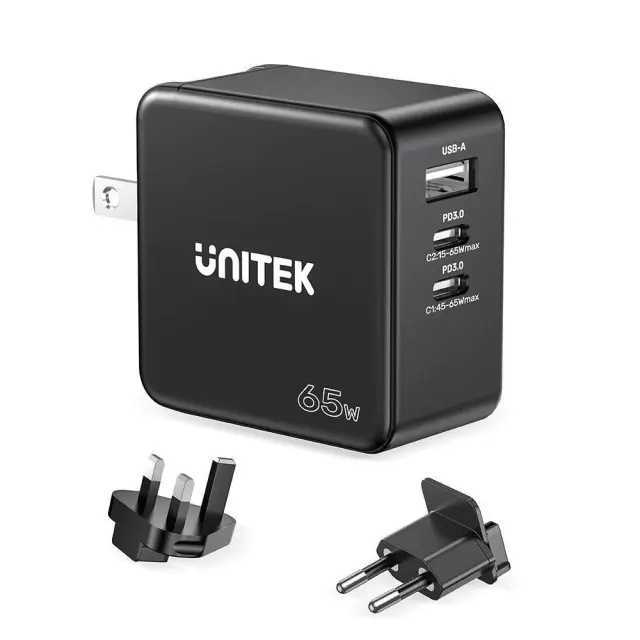 Unitek Charger GaN PD 65W 3 Ports (P1117B)