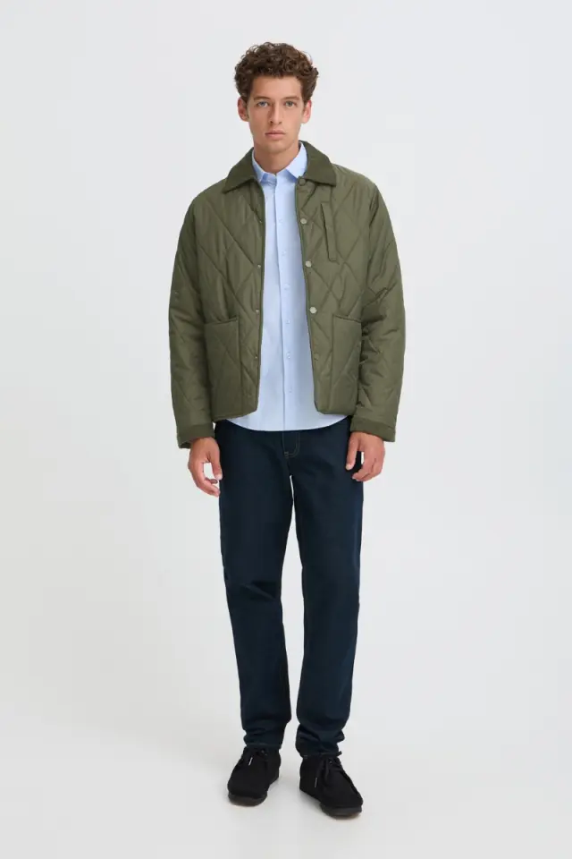 Casual Friday Ανδρικό BENJA Καπιτονέ Μπουφάν – Olive Green - XL 3