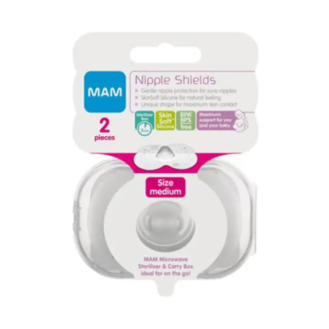 Mam Προστατευτικά Θηλών Σιλικόνη – Μέγεθος Medium Skinsoft Σιλικόνη 626 2τμχ