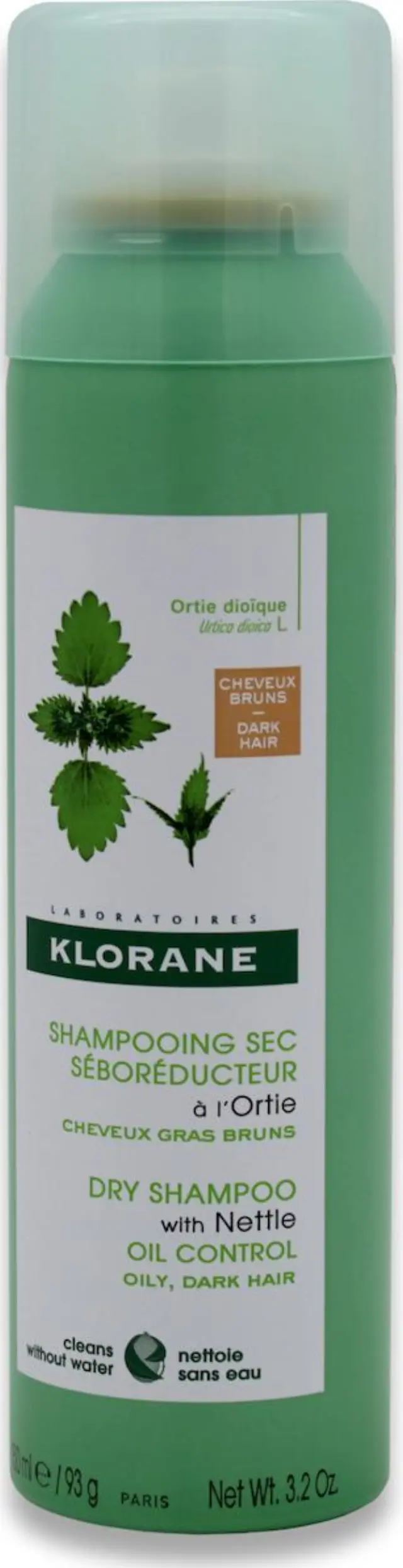 Klorane Dry Shampoo with Nettle Dark Hair Ξηρό Σαμπουάν με Τσουκνίδα για Σκουρόχρωμα Λιπαρά Μαλλιά, 150ml