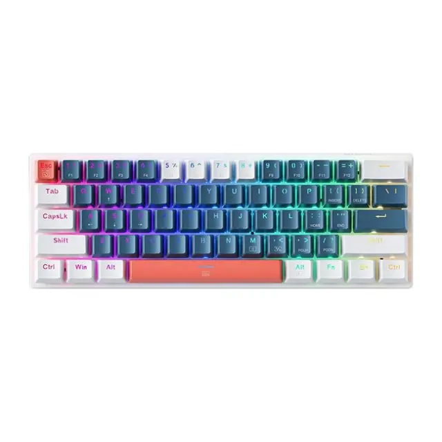 Machenike Gaming Keyboard K500-B61 Wired Mechanical Blue / White