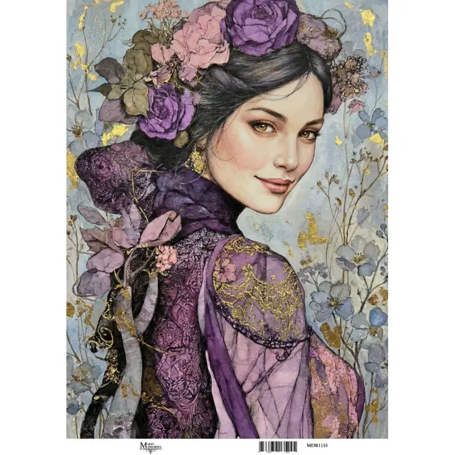 Ριζόχαρτο Maja's Memories, 30x42cm, Πορτρέτο στα μωβ, MDR1155