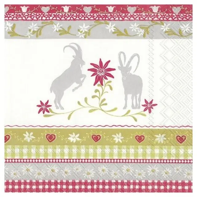 Χαρτοπετσέτα για Decoupage, Mountain charm red, 1τεμ.