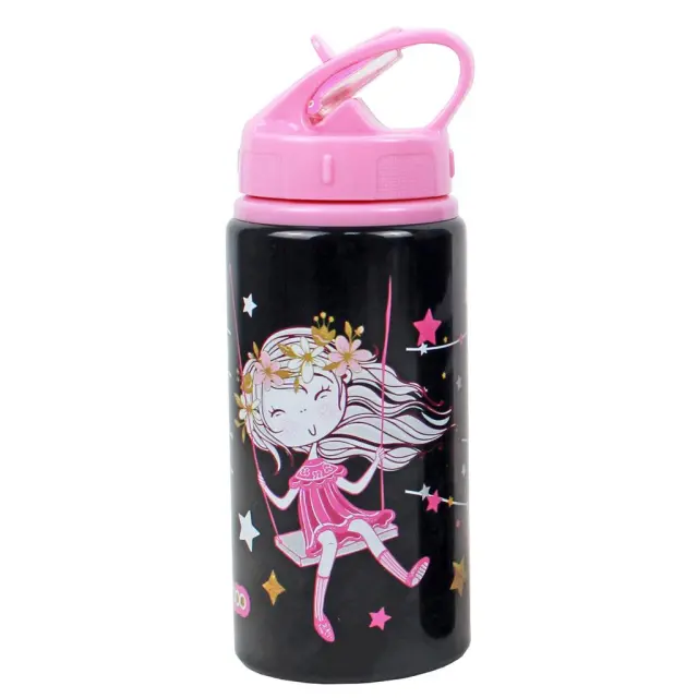 Must Παγούρι Αλουμινίου 500ml Με Καλαμάκι Star Love 000584533