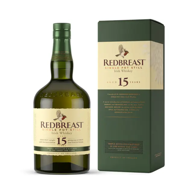 REDBREAST SINGLE POT STILL 15 Y.O. WHISKEY 700ML