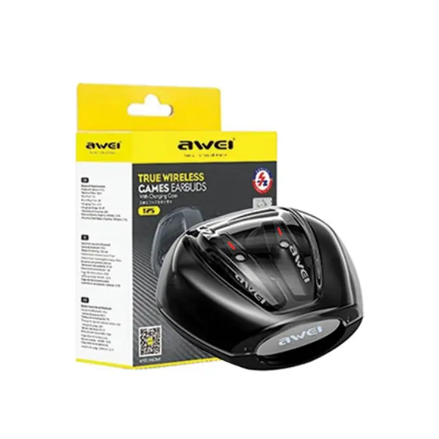 Awei T25 Tws In-ear Bluetooth Handsfree Ακουστικά με Θήκη Φόρτισης Μαύρα 2