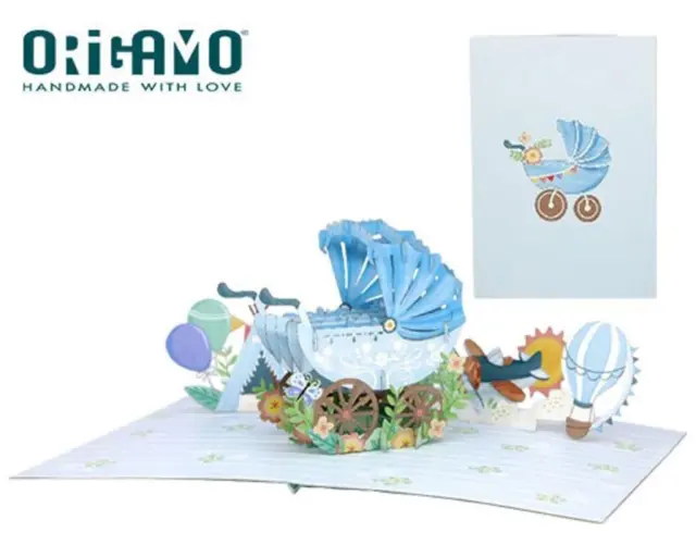 Αγοράκι Ευχετήρια Κάρτα για Νεογέννητο 3D 18.5x14cm / KN136 (Matalon)