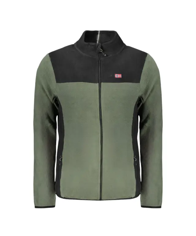 Norway Nautical School - Ανδρική Ζακέτα Φούτερ Fleece 849522-ARMY Πράσινο Σκούρο