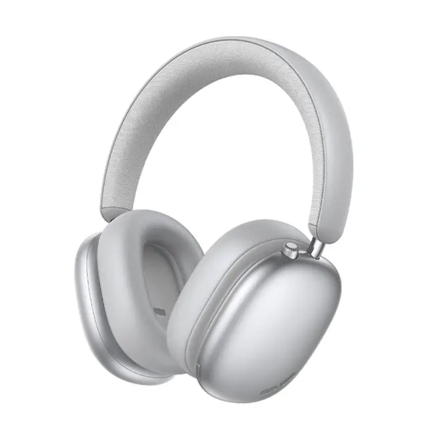 Wireless Ακουστικά Stereo Hoco W63 Triunfo ANC v5.4 500mAh με AUX Ασημί 3