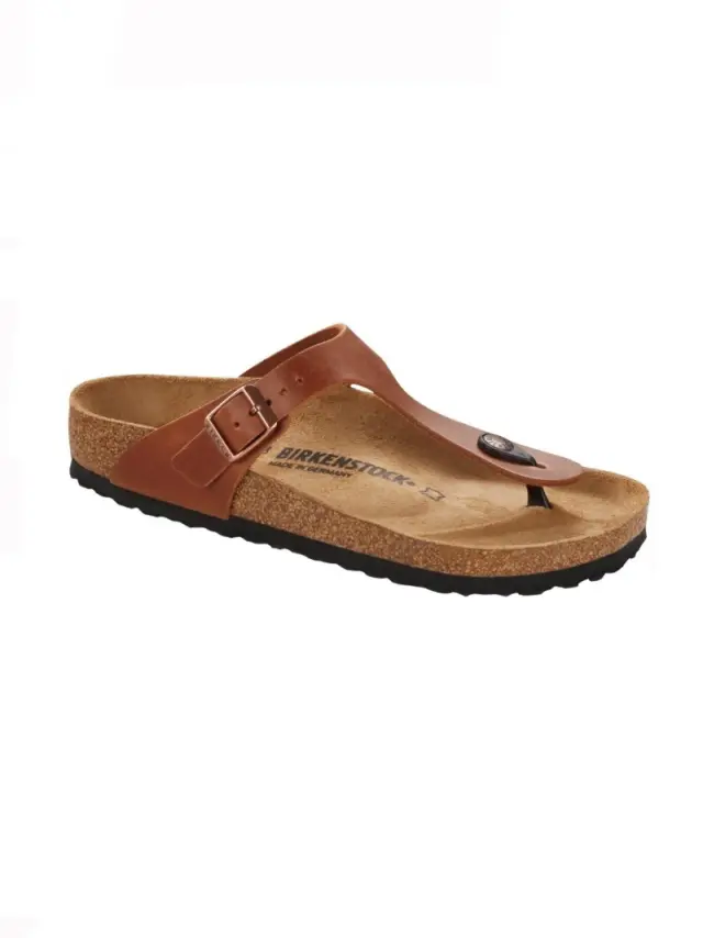 Birkenstock Σαγιονάρες Γυναικείο δέρμα Oiled Καφέ BIR/GIZEH 1016781 BROWN - 37 2