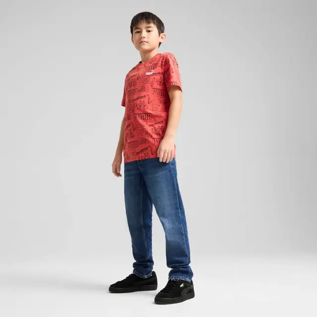 Puma Boy's Mid 90s Allover Print Tee Κόκκινο 685146-15 (Puma) 3