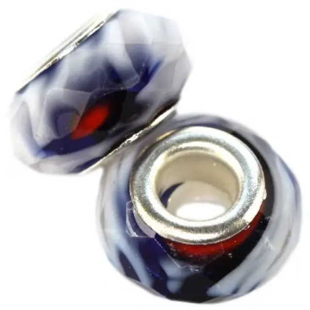 Χάντρα Modular Crystal Blue Rainbow 10x14mm - 5τεμ