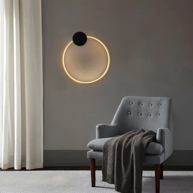 AERO ΑΠΛΙΚΑ ΤΟΙΧΟΥ LED 10W ΜΑΥΡΟ-ΜΠΡΟΝΖΕ Bronze Μαύρο Ορείχαλκος