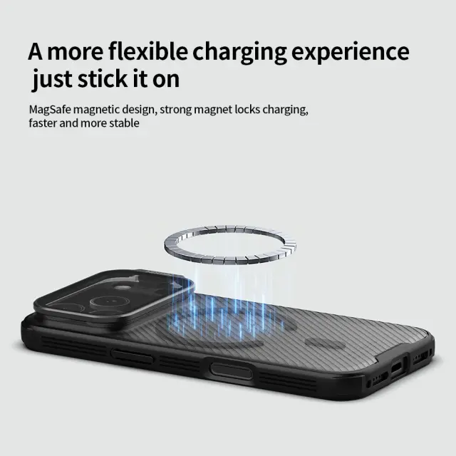 Nillkin CamShield Prop Magnetic Case for Apple iPhone 18 Pro/17 Pro Transparent Black 3