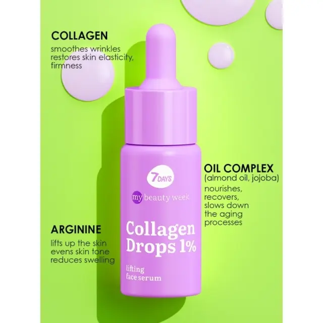 7DAYS MB Collagen Drops 1% Lifting Face Serum Aντιγηραντικός Ορός Προσώπου, 20ml 2