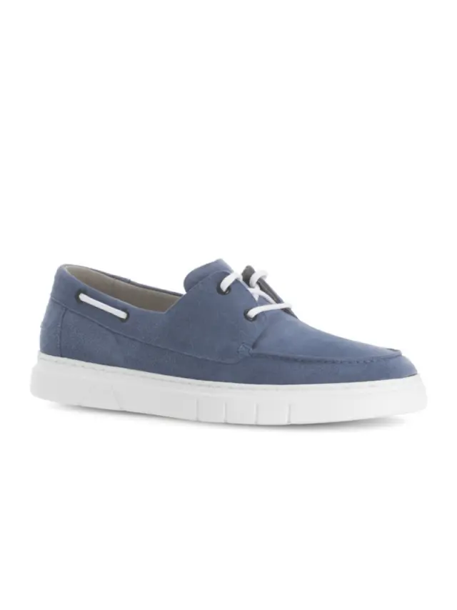 Pius Gabor Μοκασίνια-Loafers Ανδρικό δέρμα Nubuck Μπλέ PGA/102317 02-SKY 2
