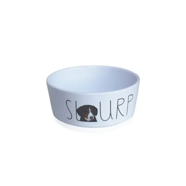 Pet Interest Slurp Πλαστικό Μπολ Φαγητού & Νερού Μελαμίνης Λευκό 500ml