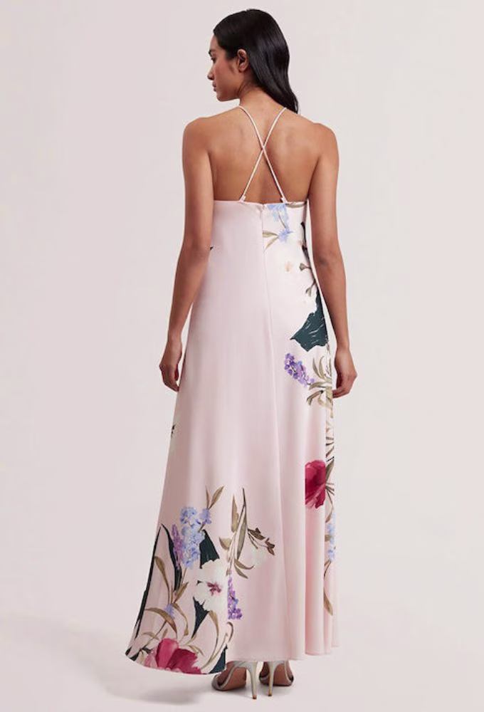 Ted Baker Maxi Φόρεμα για Γάμο / Βάπτιση Ροζ Floral Ροζ 2