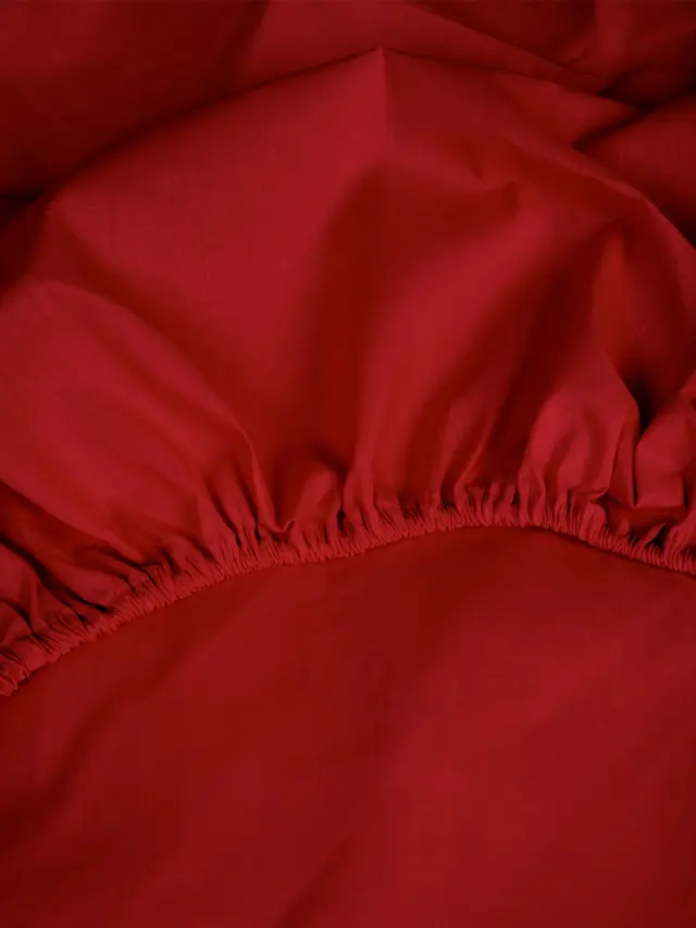 Κατωσέντονο Cotton Feelings με λάστιχο 113 Red Υπέρδιπλο (180x200+30) Sunshine 2