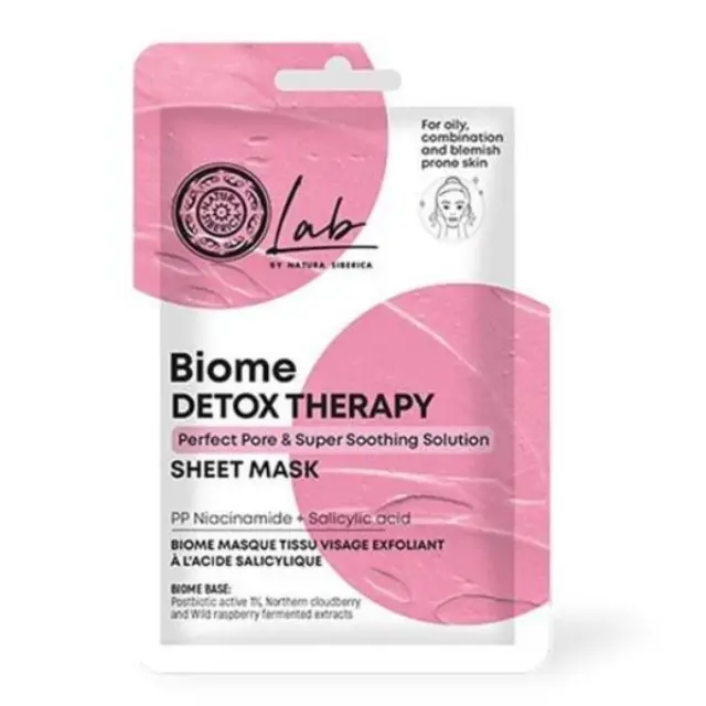 Natura Siberica Lab Biome Detox Therapy Μάσκα Προσώπου Με BHA-PHA 1τμχ.