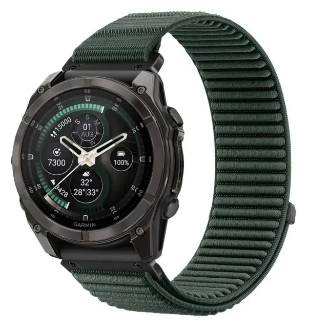 Tech-protect Nylonloop Garmin Fenix 5x / 5x Plus / 6x / 6x Pro / 7x / 8 / 8 Pro / 9 / 9 Pro (51 Mm) Military Green