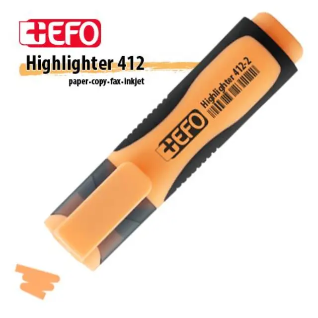 Μαρκαδόρος Υπογράμμισης +Efo 412-2 Pastel Πορτοκαλί
