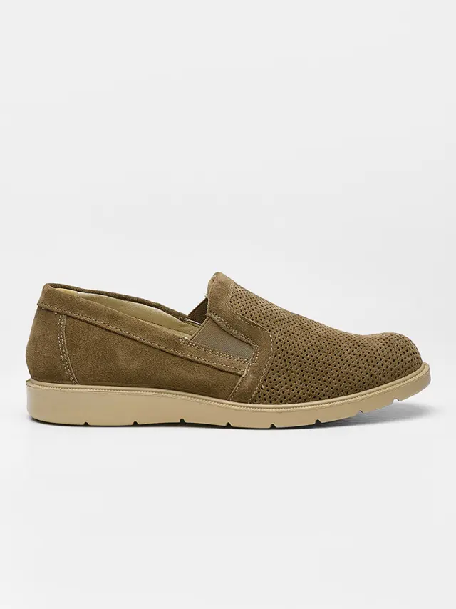 Imac Μοκασίνια-Loafers Ανδρικό δέρμα Nubuck Καφέ IMA/751050 TORTORA 2