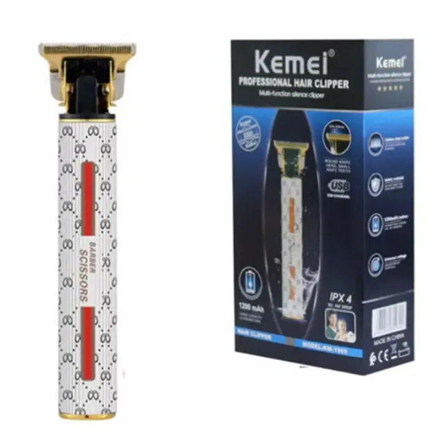 Kemei Επαναφορτιζόμενη Κουρευτική Μηχανή Λευκή KM-1969 3