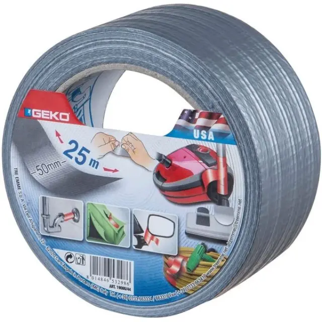 Cloth Tape 50x50m SILVER 19000/104 GEKO
