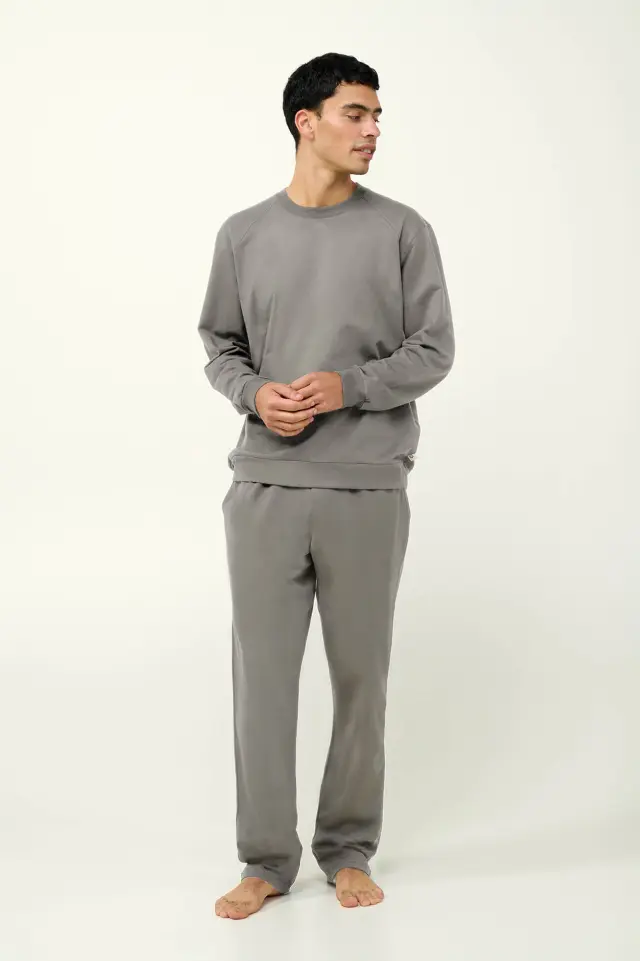 Ανδρική Μονόχρωμη Φόρμα Φούτερ Vamp 23711 GRAY DECEMBER - XXL