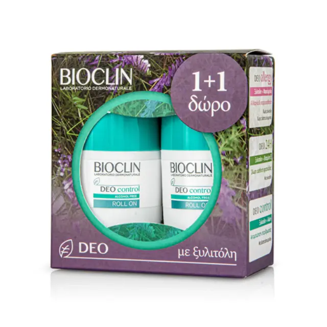 Bioclin Deo Control Roll-On Αποσμητικό Για Έντονη Εφίδρωση 2x50ml