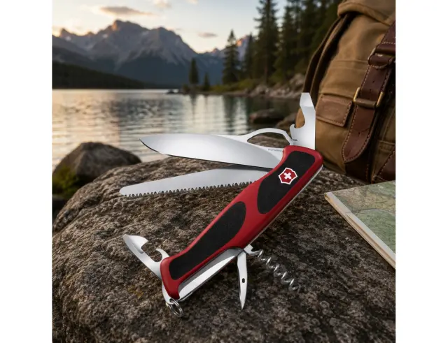 Ελβετικός Σουγιάς Victorinox Ranger 79 M Grip με 12 λειτουργίες και μήκος 13cm - Red0.9563.MC