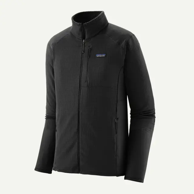 Patagonia R1 Fleece Ανδρικό Τεχνικό Συνθετικό Jacket Black - X Large