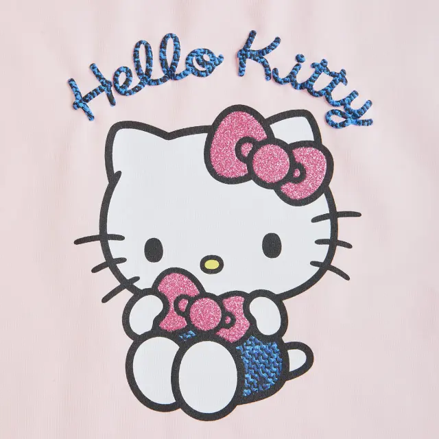 Μπλούζα Hello Kitty με glitter και ανάγλυφα στοιχεία 2