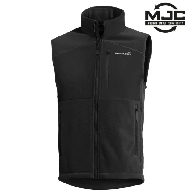 Pentagon Athos 2.0 Vest-Γιλέκο Fleece για Τακτική-Καθημερινή Χρήση - 01-Black-Μαύρο