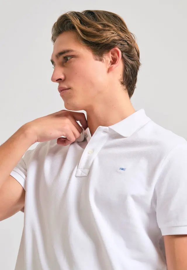 FunkyBuddha Polo T-shirt White FBM011-001-11 3