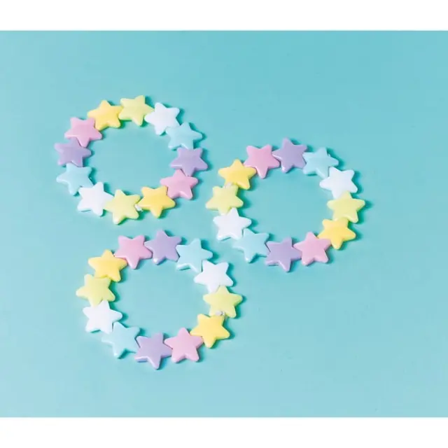 Βραχιόλια με Αστεράκια - Bracelets Star Plastic 1.6 x 1.7 εκ / 12 τεμ
