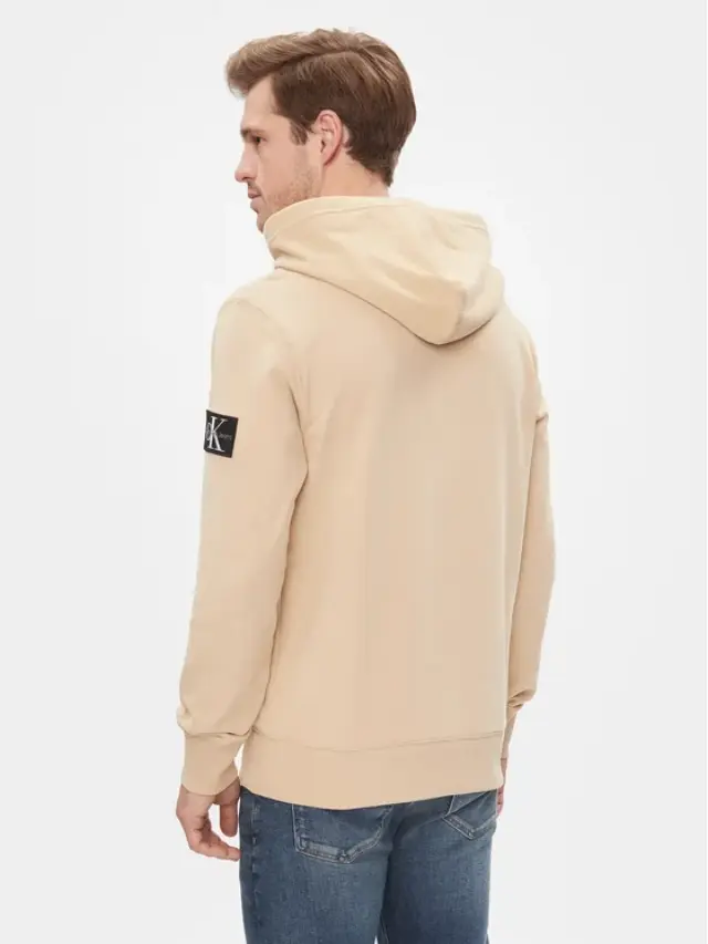Calvin Klein - Ανδρικό Φούτερ με Κουκούλα J30J323430-AAT Μπεζ 3