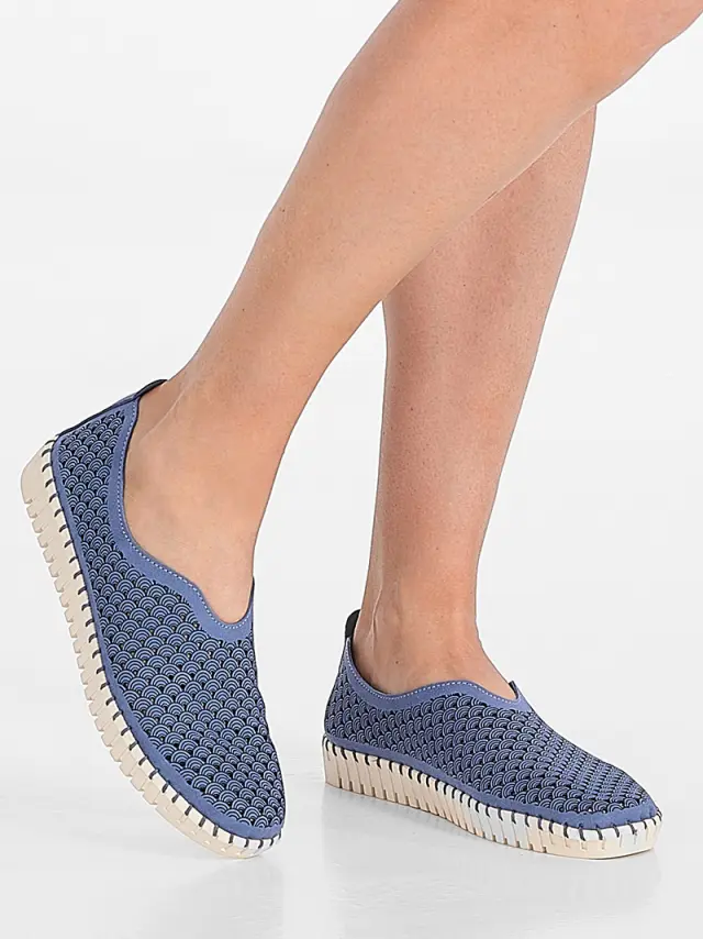 Comodissima Μοκασίνια-Loafers Γυναικείο δέρμα Nubuck Μπλέ COM/OPORTUNIO L/REGATA 2