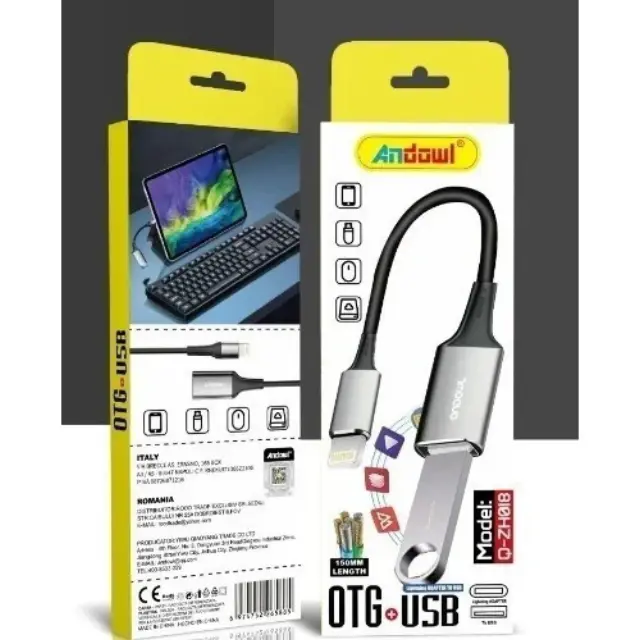 Andowl Μετατροπέας Lightning male σε USB-A female 1τμχ (Q-ZH018) 2