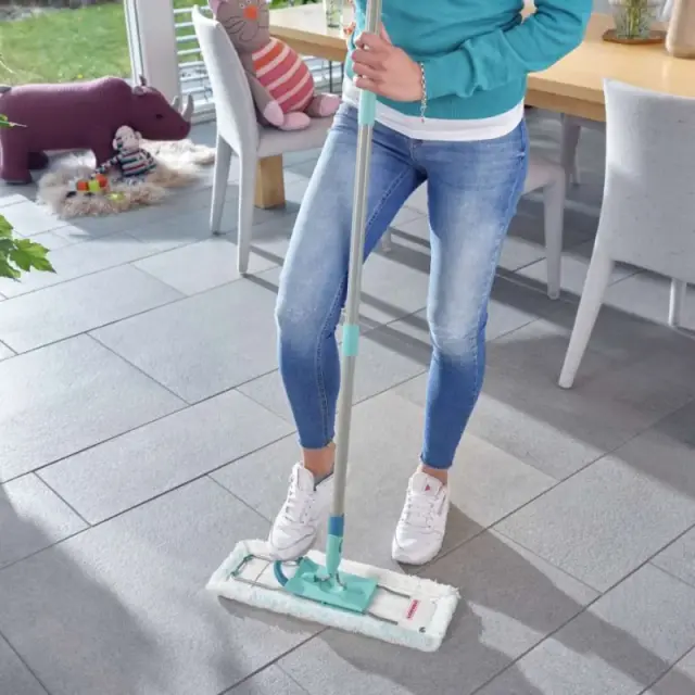 Leifheit 55096 Profi XL Σετ Κουβάς 8lt με Σφουγγαρίστρα, Στραγγιστήρι Πεντάλ & Ρόδες 2